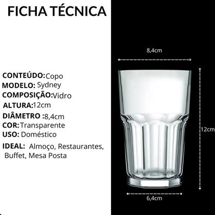 Imagem de Jogo De Pratos Fundos Com Jarra E Copos 13 Peças Em Vidro