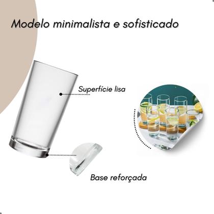 Imagem de Jogo De Pratos Fundos Com Jarra E Copos 13 Peças Em Vidro