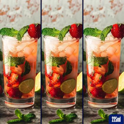 Imagem de Jogo De Pratos Fundos E Copos C/30 Peças Aparelho de Jantar Em Vidro Com Talheres