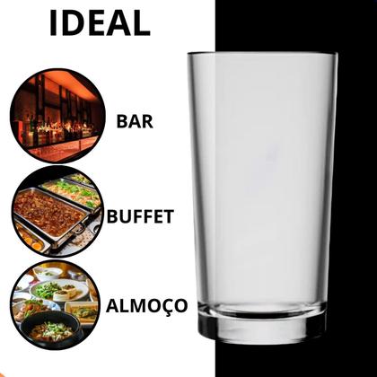 Imagem de Jogo De Pratos Fundos E Copos C/30 Peças Aparelho de Jantar Em Vidro Com Talheres