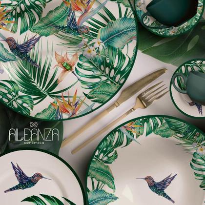 Imagem de JOGO DE PRATOS RASO BEIJA FLOR ALLEANZA C/6 UNIDADES 1ºLINHA