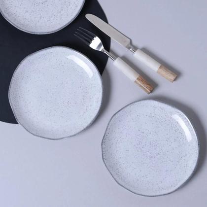 Imagem de Jogo De Pratos Raso Jantar 26Cm 6 Pçs Orgânico Echo Rustico