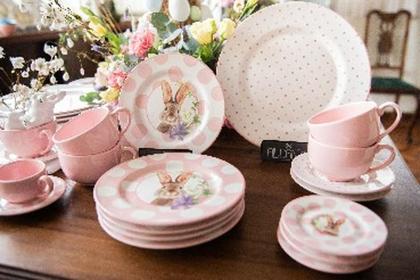 Imagem de Jogo De Pratos Raso Poa Rosa 6 Peças Alleanza Ceramica 1Lin