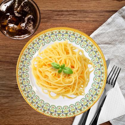 Imagem de Jogo de Pratos Raso Refeição Decorado 25cm Kit 6 em Melamina