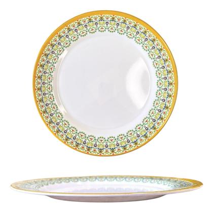 Imagem de Jogo de Pratos Raso Refeição Decorado 25cm Kit 6 em Melamina