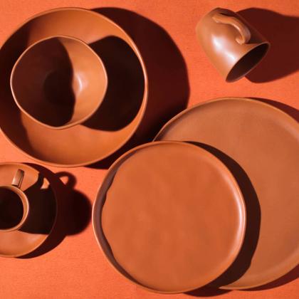 Imagem de Jogo de Pratos Rasos Porto Brasil Bio Stoneware 4 Unidades