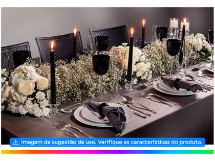 Imagem de Jogo de Pratos Redondo de Porcelana Branco Raso