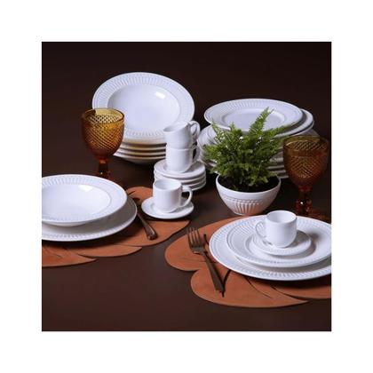 Imagem de Jogo De Pratos Sobremesa Porto Brasil Mezcla Branco Kit 6 Peças