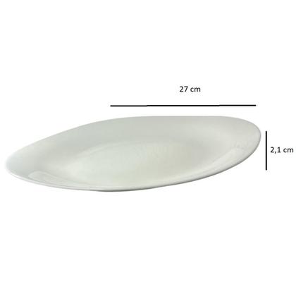 Imagem de Jogo De Pratos Vidro Raso Quadrado Branco Plaza 6 Unidades