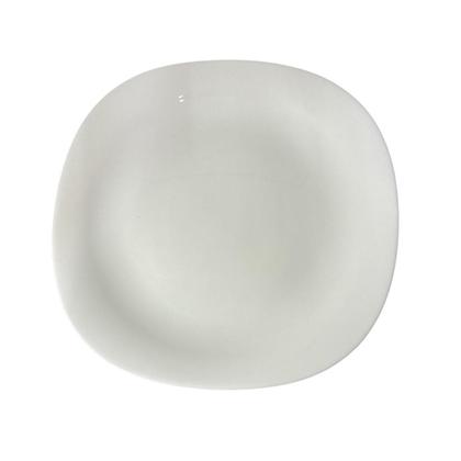 Imagem de Jogo De Pratos Vidro Raso Quadrado Branco Plaza 6 Unidades