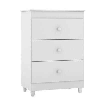 Imagem de Jogo de Quarto Bebe com Berço e Cômoda Branco Diamante - Peternella