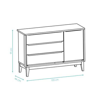 Imagem de Jogo De Quarto Bebê Completo 3 Portas Classic Branco