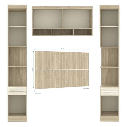 Imagem de Jogo de Quarto Casal Modulado 007 Master Avelã Rústico/Ártico Rústico - Eucamóveis
