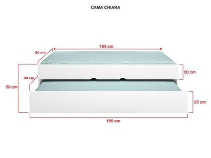 Imagem de Jogo de Quarto Chiara 4 Peças - Roupeiro 2 portas, Módulo Aéreo e Cama com Auxiliar - Phoenix Baby