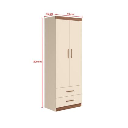 Imagem de Jogo de Quarto Chiara com Modulo Aereo, Guarda Roupa 2 Portas e Cama com Auxiliar Off White - Phoenix Baby