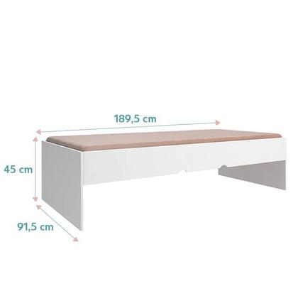 Imagem de Jogo de Quarto Chiara Módulo Aéreo 2 Portas e Cama Branco com Colchão Physical D20 - Phoenix Baby