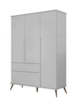 Imagem de Jogo de Quarto com Guarda Roupa, Cômoda e Mesa de Cabeceira Mariana Cinza - FbABY