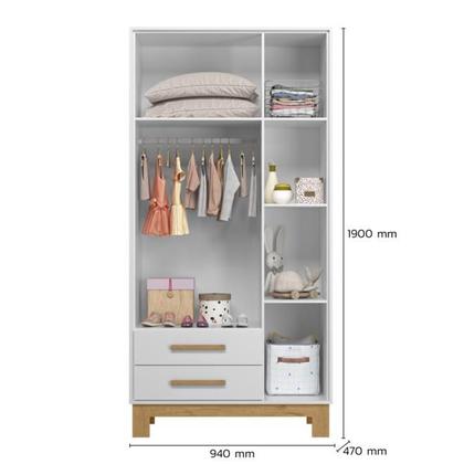 Imagem de Jogo De Quarto Com Roupeiro 3 Portas E Berço Q Encanto Slim