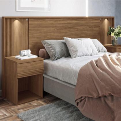 Imagem de Jogo de Quarto Completo Bruxelas Com Espelho Jatoba Grafite