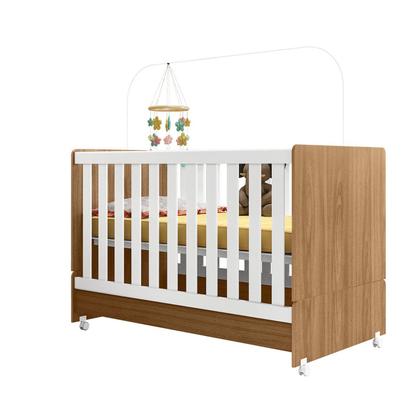 Imagem de Jogo De Quarto Completo Infantil Bebê Guarda Roupa 4 Portas 3 Gavetas Cômoda 4 Gavetas 1 Porta Berço Mini Cama C/ Colchão Pérola