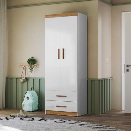 Imagem de Jogo De Quarto Completo Infantil Roupeiro 2 Portas 2 Gaveta Ponte 4 Portas e Bicama Ônix