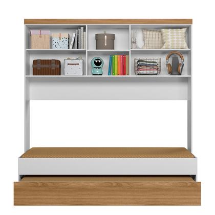 Imagem de Jogo De Quarto Completo Infantil Roupeiro 2 Portas 2 Gaveta Ponte 4 Portas e Bicama Ônix