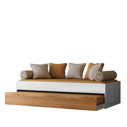 Imagem de Jogo De Quarto Completo Infantil Roupeiro 2 Portas 2 Gaveta Ponte 4 Portas e Bicama Ônix