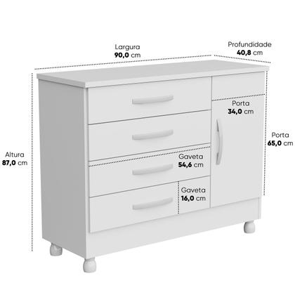 Imagem de Jogo de Quarto Conjunto Bebê Infantil Completo Guarda Roupa Cômoda com Colchão Trocador Berco Americano Com Colchão  Sonho