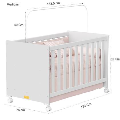 Imagem de Jogo de Quarto Conjunto Bebê Infantil Completo Guarda Roupa Cômoda com Colchão Trocador Berco Americano Com Colchão  Sonho