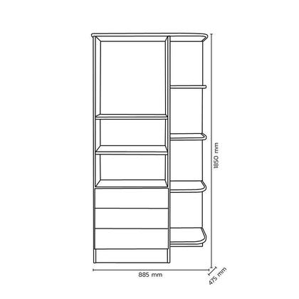 Imagem de Jogo de Quarto Doce Sonho Guarda Roupa 2 Portas Cantoneira, Berço e Cômoda Branco - Qmovi