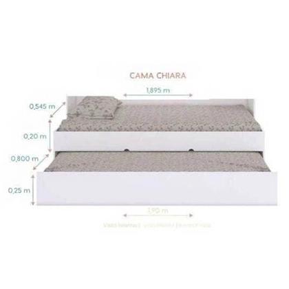 Imagem de Jogo de Quarto Guarda-Roupa Módulo Aéreo com Bicama Chiara Branca Phoenix Baby