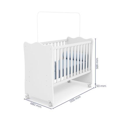 Imagem de Jogo De Quarto Infantil Berço Colchão D-18 Com Cômoda e Guarda Roupa 2 Portas - Móveis Leartam