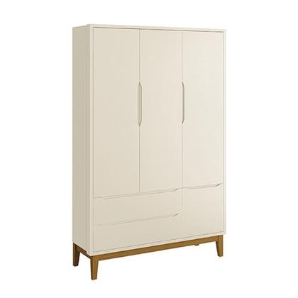 Imagem de Jogo de Quarto Infantil Classic Guarda Roupa 3 Portas e Cômoda 6 Gavetas com Pés Amadeirado - Reller Móveis