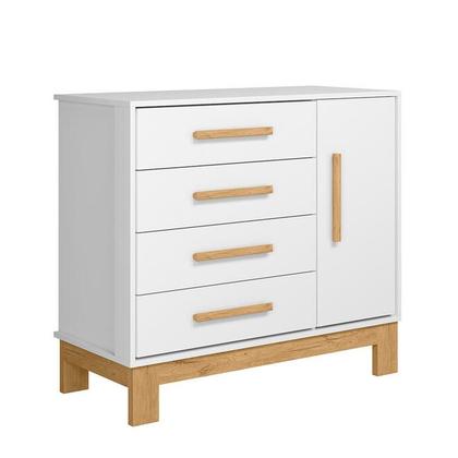 Imagem de Jogo de Quarto Infantil Cômoda e Berço Mini Cama Com Colchão - Qmovi