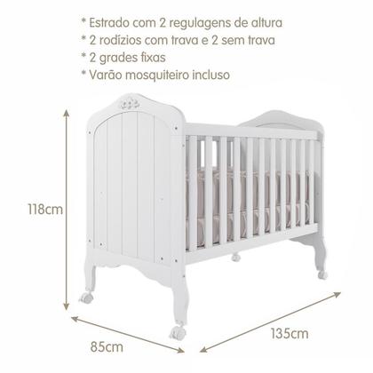 Imagem de Jogo de Quarto Infantil Cômoda Encanto e Berço Harmonia - Permóbili Baby