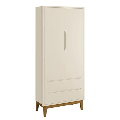 Imagem de Jogo de Quarto Infantil Guarda Roupa 2 Portas e Cômoda 1 Porta Classic com Pés Amadeirado - Reller Móveis