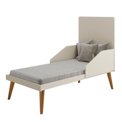 Imagem de Jogo de Quarto Infantil Isis Cômoda 1 Porta e Berço Areia - Reller Móveis