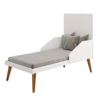 Imagem de Jogo de Quarto Infantil Isis Cômoda 1 Porta e Berço Branco - Reller Móveis