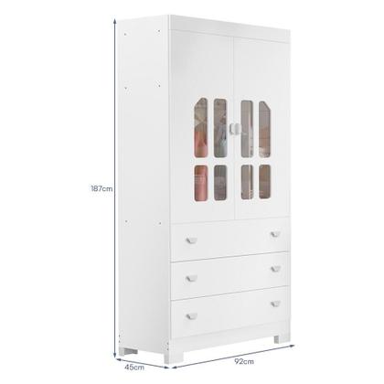 Imagem de Jogo de Quarto Infantil New Katatau Guarda Roupa e Berço Mini Cama - Reller Móveis