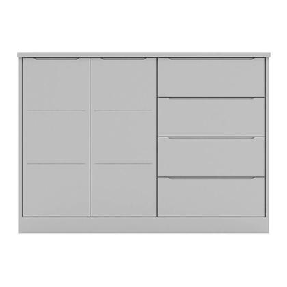 Imagem de Jogo de Quarto Infantil Pietra com Guarda Roupa e Cômoda Cinza - PR Baby