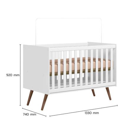 Imagem de Jogo de Quarto Infantil Q Encanto Retrô com Cômoda e Berço - Qmovi