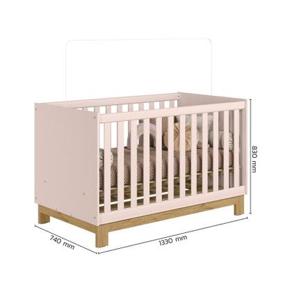 Imagem de Jogo de Quarto Infantil Q Encanto Slim Guarda Roupa e Berço Mini Cama - Qmovi
