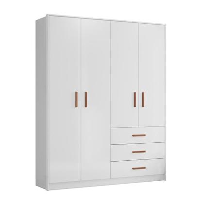 Imagem de Jogo de Quarto Infantil Roupeiro e Comoda Pérola Branco - Peternella