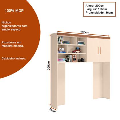 Imagem de Jogo de Quarto Infantil Theo MDP Off White  Carvalho - Sallar Home