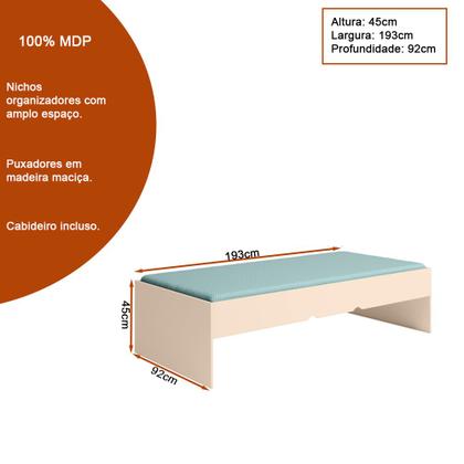 Imagem de Jogo de Quarto Infantil Theo MDP Off White  Carvalho - Sallar Home