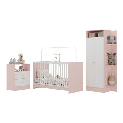 Imagem de Jogo De Quarto Infantil Trevalla Móveis Pom Pom 3 Peças