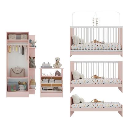 Imagem de Jogo De Quarto Infantil Trevalla Móveis Pom Pom 3 Peças