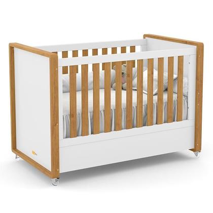 Imagem de Jogo de Quarto Infantil Tutto New com Berço e Cômoda 4 Gavetas Branco Soft/Freijó - Matic Móveis