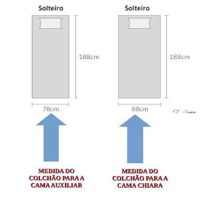 Imagem de Jogo de Quarto Modulado com Roupeiro, Módulo Aéreo, Cama com Auxiliar e Estante para livros Branco - Phoenix Baby