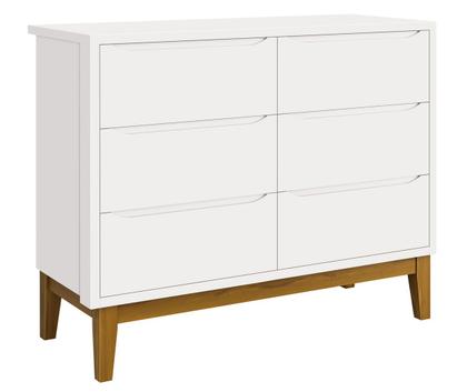 Imagem de Jogo de Quarto para Bebê Classic New Branco Fosco com Madeira - Reller